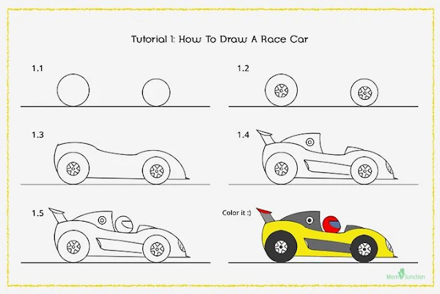 طريقة_رسم_سيارة_للاطفال