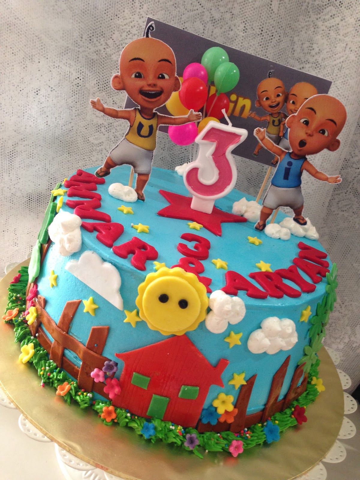 ninie cakes house Upin & Ipin Birthday Cakes Theme