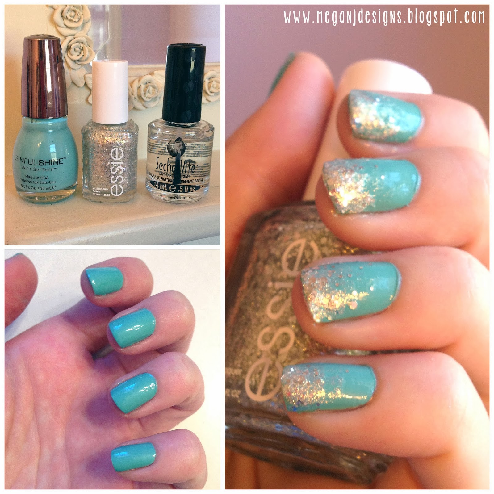 Creating Megan: Sparkly Winter Nails