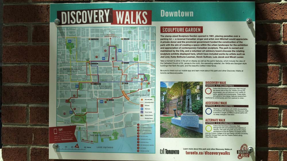 Toronto Discovery Walks Maps Toronto Sculpture Garden Relaunch - A Toronto Blog - Toronto Grand Prix  Tourist - A Toronto Blog