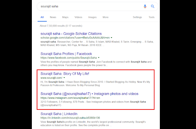 Sourajit Saha Google Search Result 1