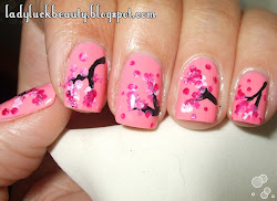 nail sakura cherry blossoms nails ladyluck