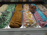 rows of homemade ice cream