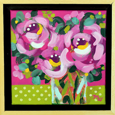 Joy-filled floral painting by artist Merrill Weber Joy-filled floral painting by artist Merrill Weber