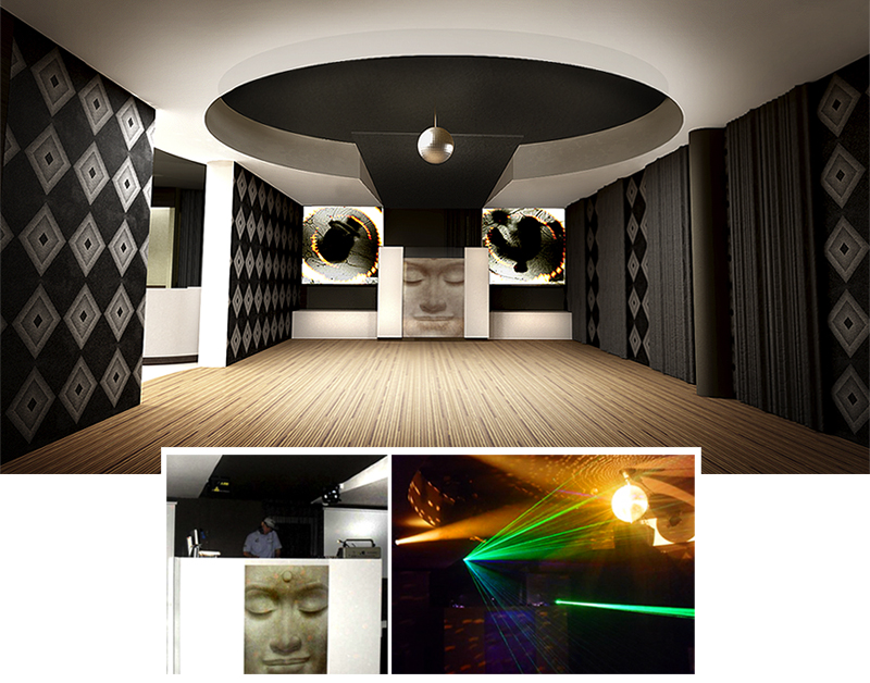 Dance floor. The Golden Club Restaurant & Dance design by Somerset Harris