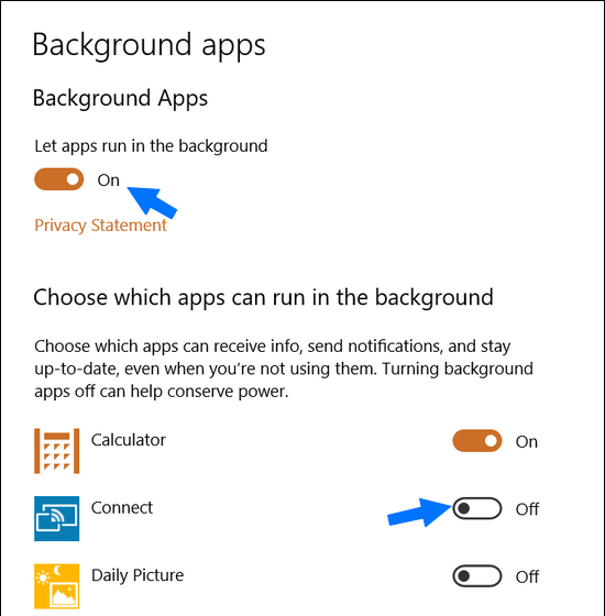 Disable Apps Running In Background