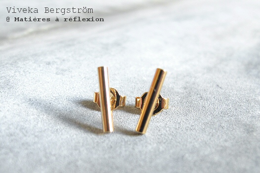 Viveka Bergström boucles d'oreilles dorées
