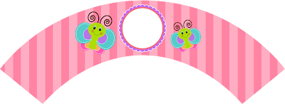 Funny Butterfly, Free Printable Cupcake Wrappers. 