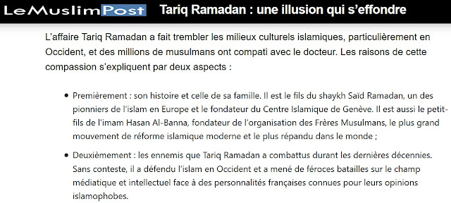 Éloge de Tariq Ramadan et des Frères musulmans