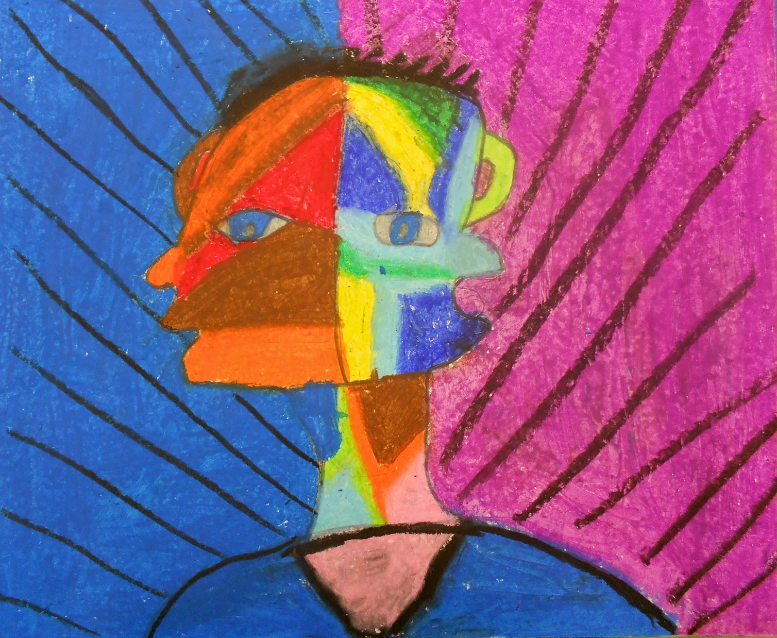 Art. Eat. Tie Dye. Repeat.: 5th Grade Picasso Cubism Portraits