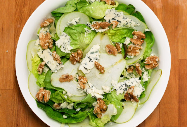 Pear, Walnut and Blue Cheese Salad