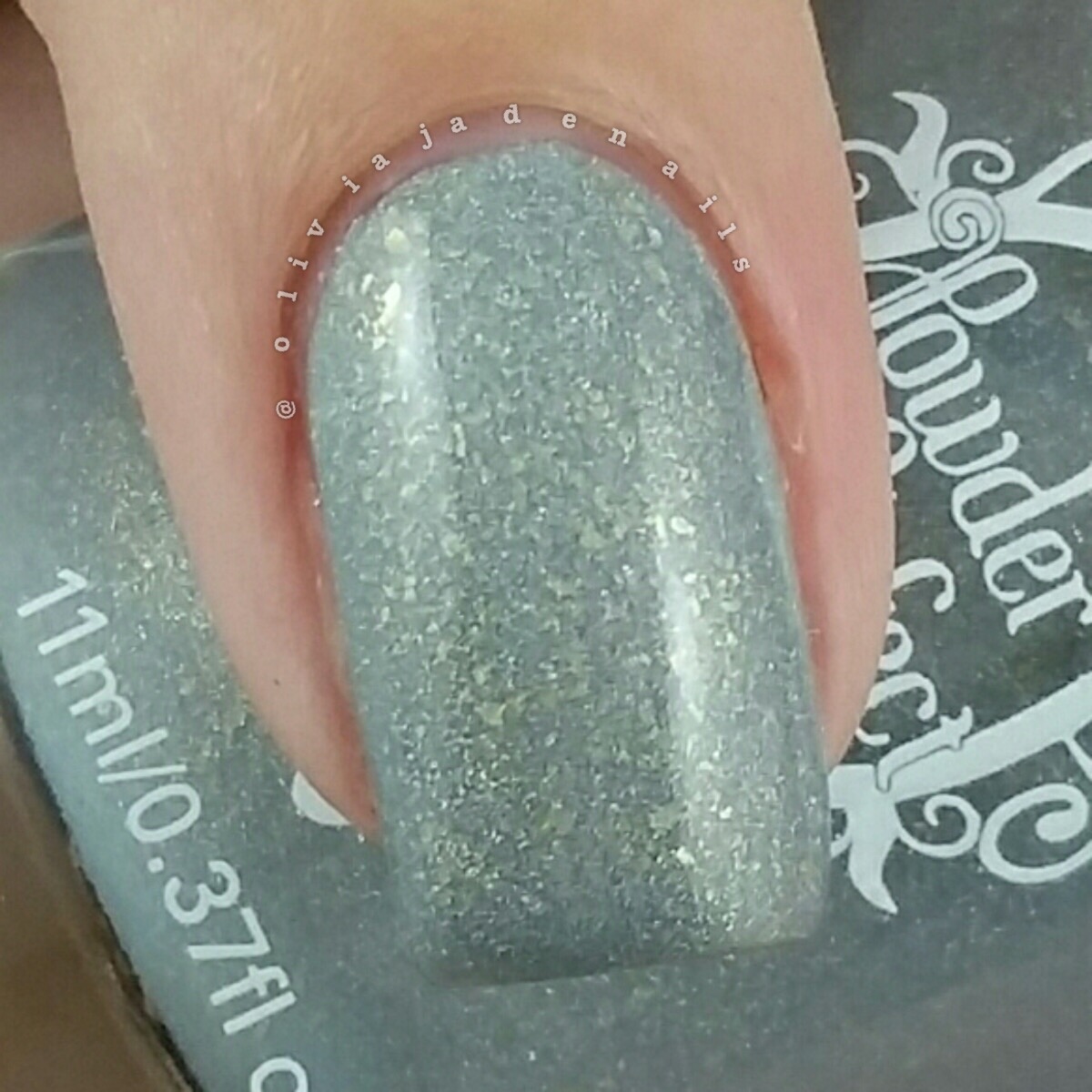 Powder Perfect Cinder Soot swatched by Olivia Jade Nails