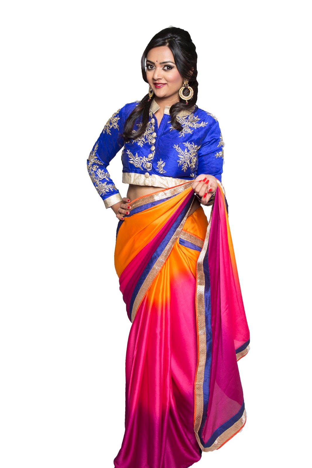 Designer Blouses with plain Sarees , seattle store for indian clothes, indian wear in seattle, seattle fashion blogger, seattle indian model