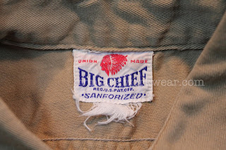 vintage workwear: Vintage 1950s BIG CHIEF Union Made Sanforized Khaki ...