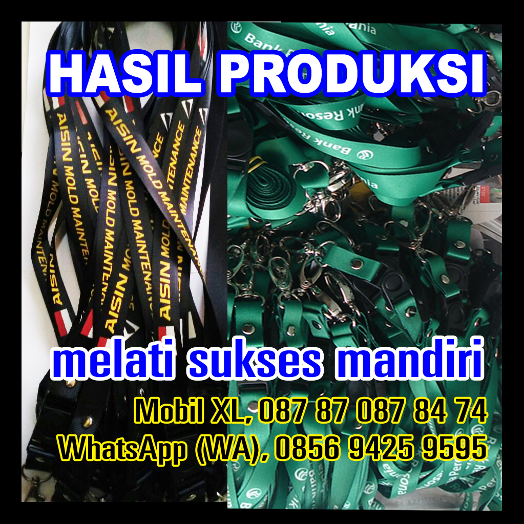 spanduk instant: melati sukses mandiri lanyard tali id card tali