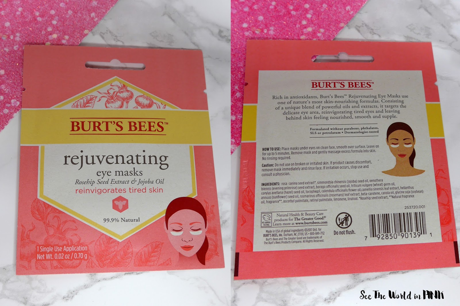 Mask Wednesday Burt's Bees Face, Eye and Lip Masks Review See the