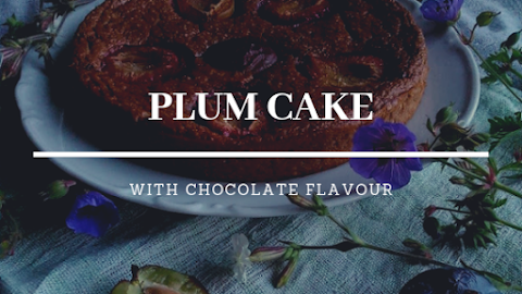 A Plum cake with chocolate flavour