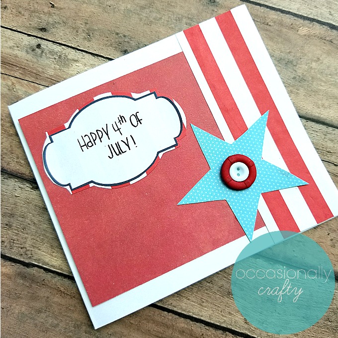 Want to share some love with the servicemen or women in your life this summer?  Make this easy Patriotic Pop Up Card and share the love with our troops!