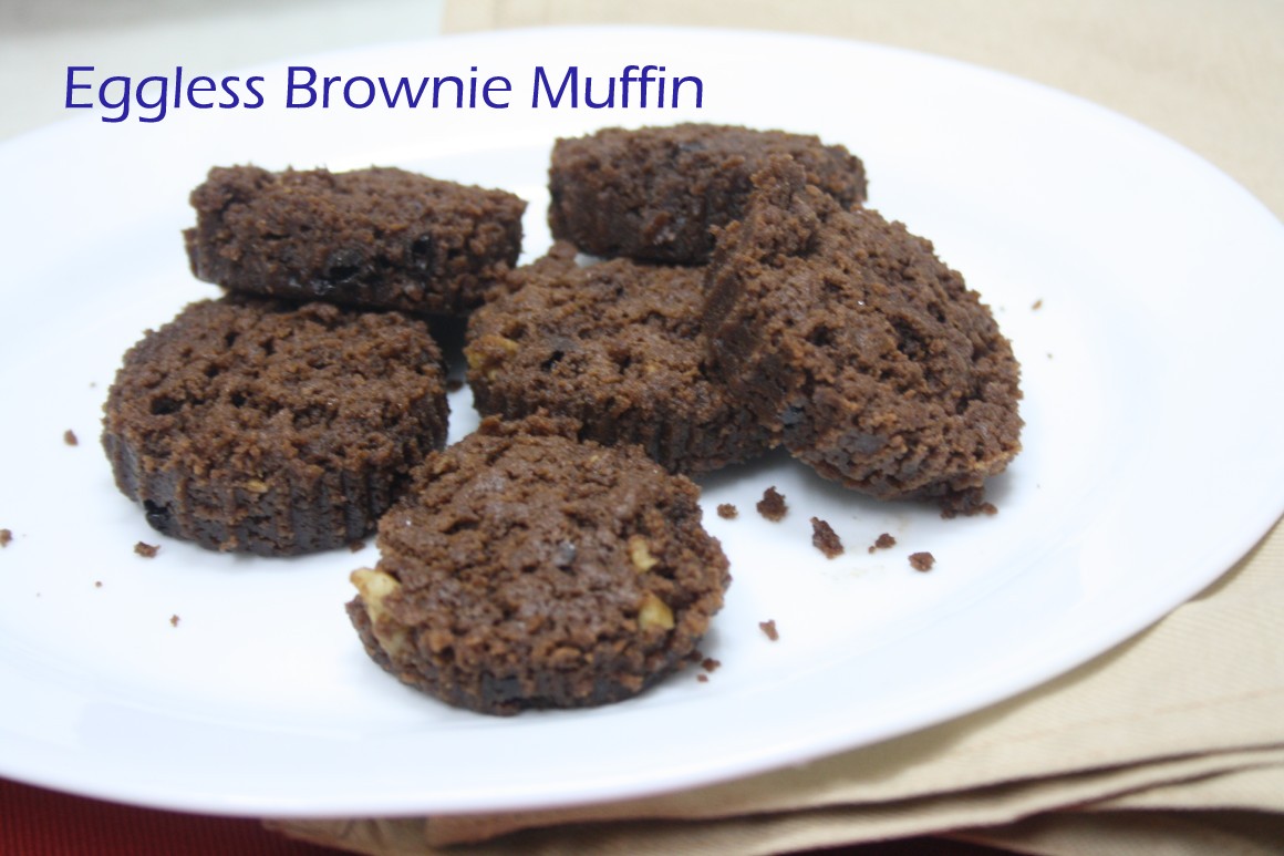 One Bowl Eggless Brownie Muffin