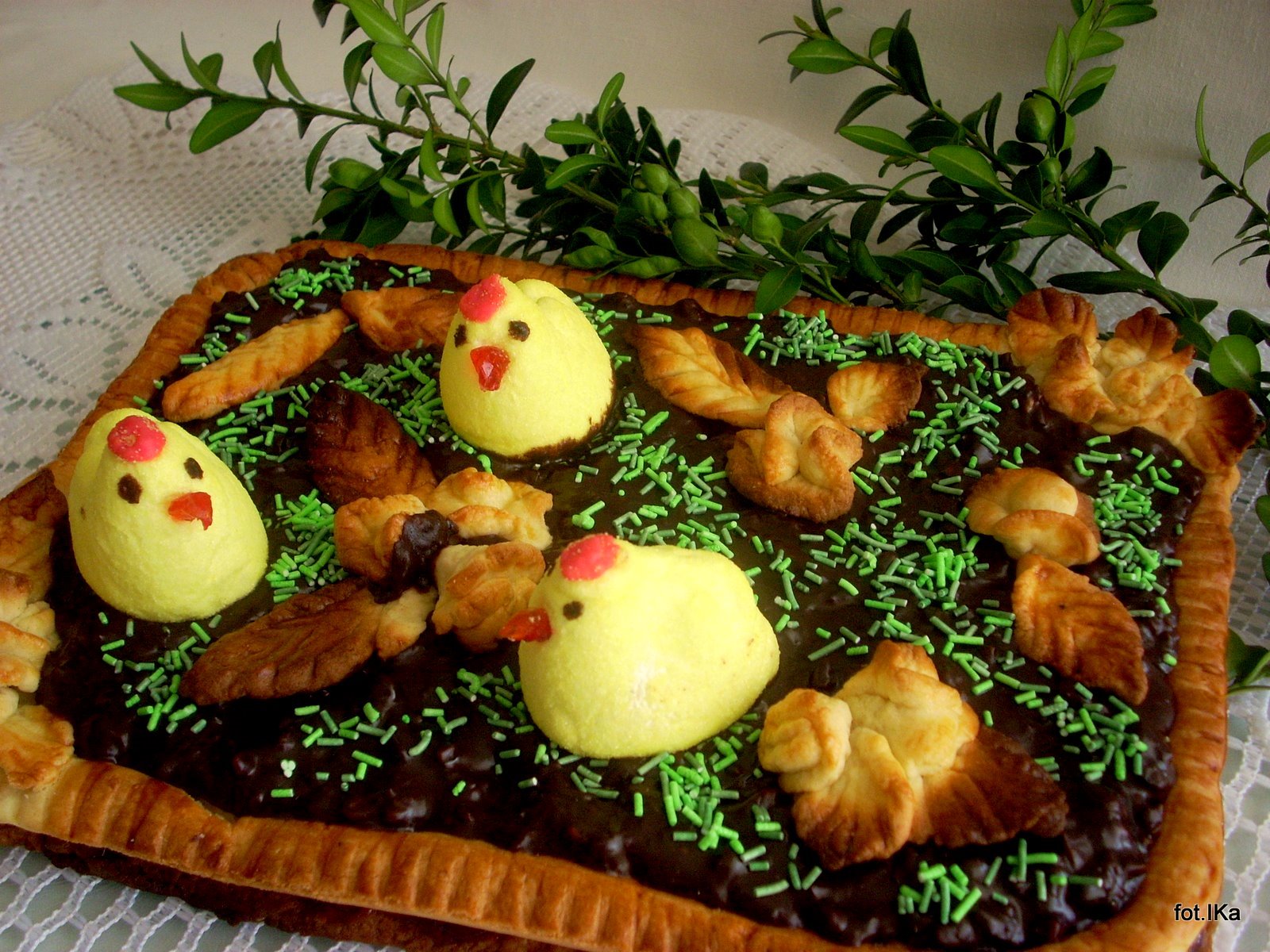 Prosty mazurek z kurczakami Smaczna Pyza