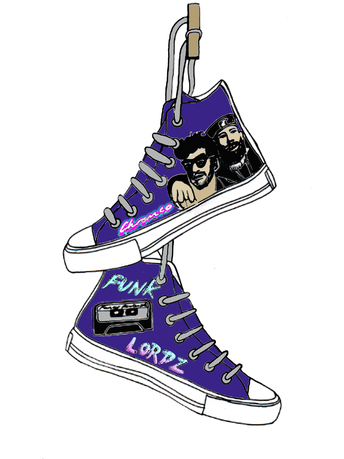 Helen Dearnley Illustration Fancy Footwork Chromeo tshirt illustrations