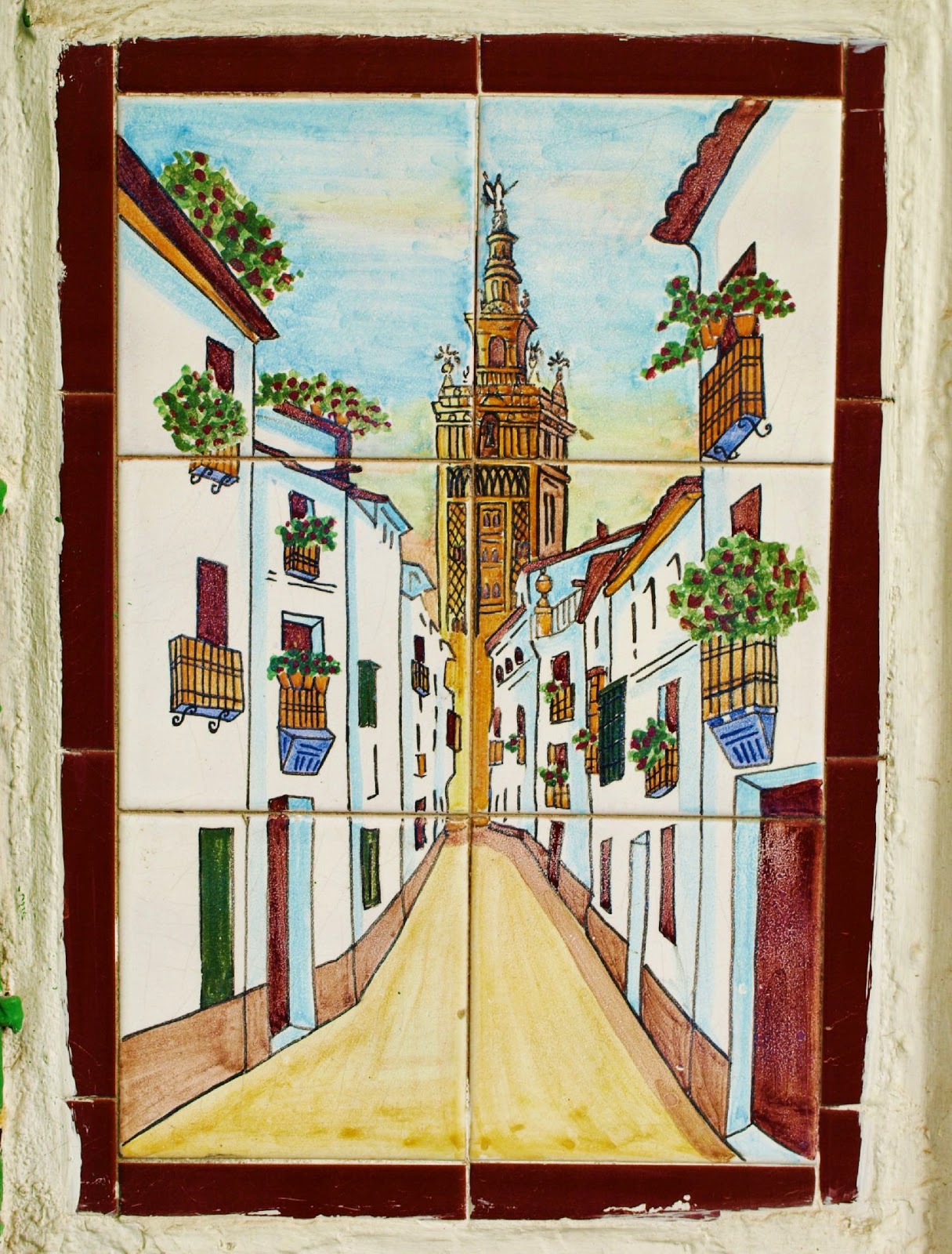 Sevilla Daily Photo: Los azulejos del Restaurante Los Alc\u00e1zares.