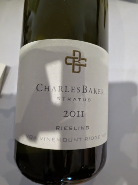 Wine label of 2011 Charles Baker Picone Vineyard Riesling from VQA Vinemount Ridge, Niagara Peninsula, Ontario, Canada