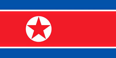 Bendera Negara Republik Demokratik Rakyat Korea di Kawasan Asia Timur