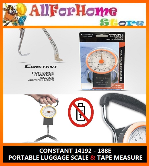 ALL FOR HOME STORE Constant Analog Luggage Scale with Measuring Tape