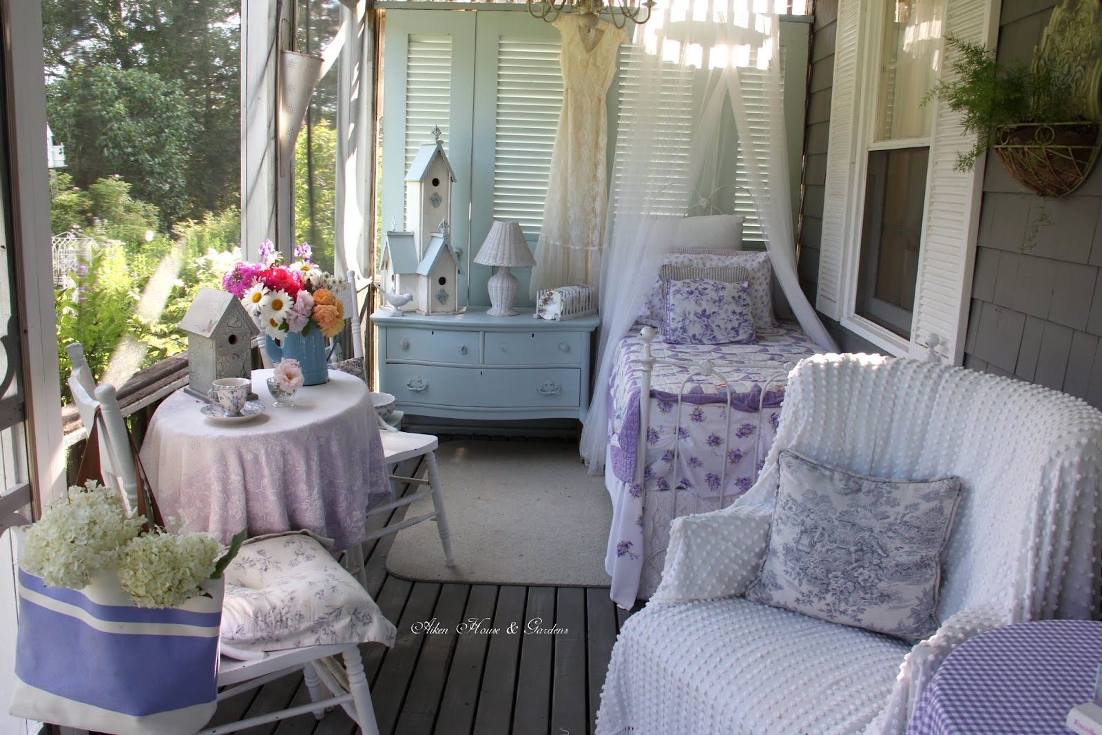Aiken House & Gardens Relaxing on the Porch