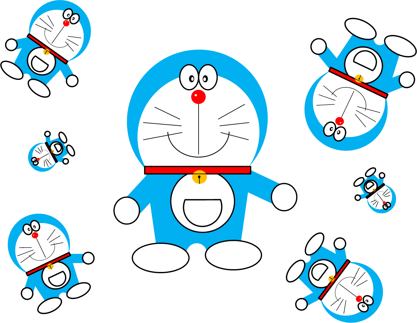 Membuat Doraemon  versi Powerpoint  SiPowerpoint