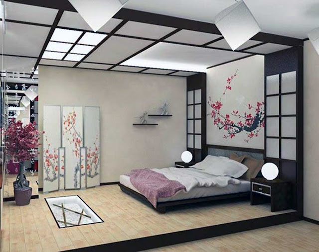 Japanese Bedroom Interior Paintings Decoration Design Ideas Japanese Platform Bedroom Sets
