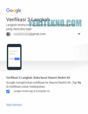 cara membuat ketika login akun gmail membutuhkan kode unik di hp untuk verifikasi