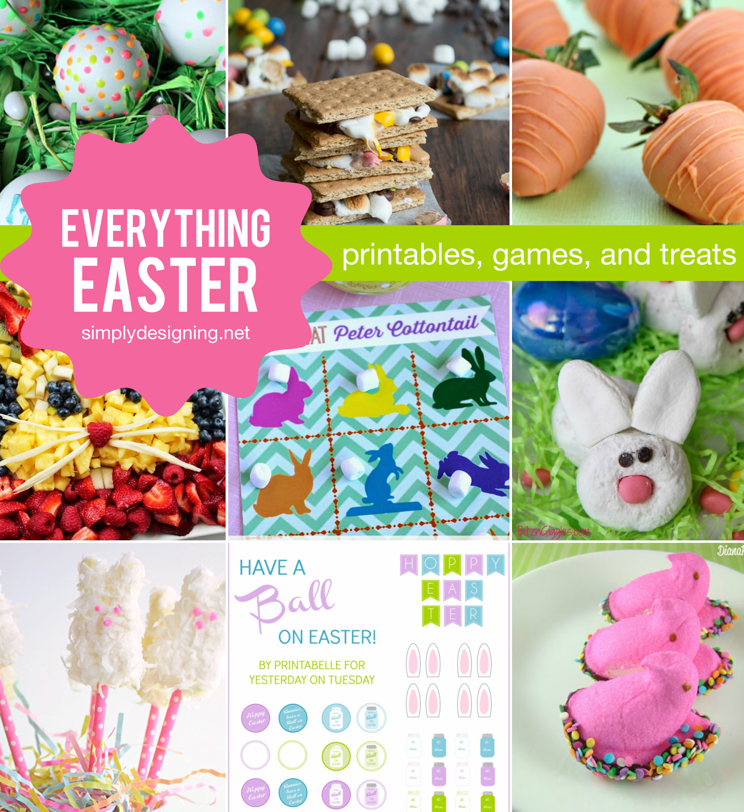 The Everything Easter Round-Up | Easter food, decor and games!  Come check out the "Everything" Easter Round-Up!  | #easter #easterrecipes #easterdecor #crafts #recipes