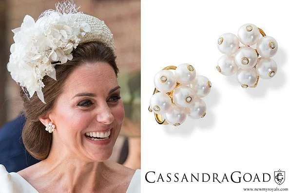 Kate Middleton wore Cassandra Goad Cavolfiore Pearl Earrings