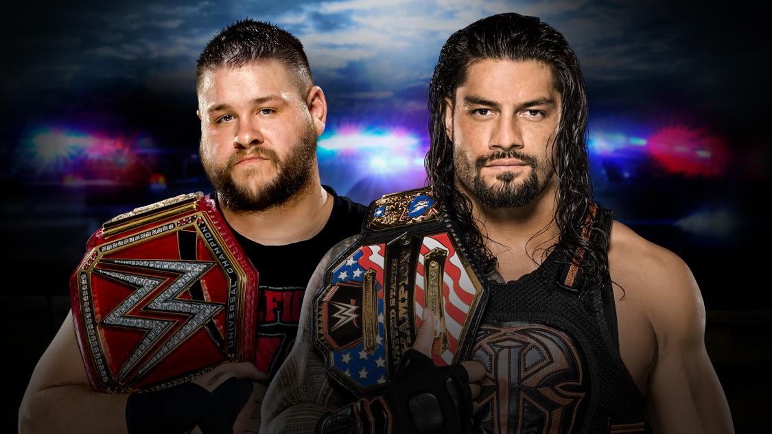 Kevin Owens vs Roman Reigns Official WWE Roadblock Matchcard WWE