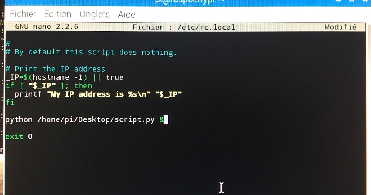 Lancement Script Python automatique sur Raspberry