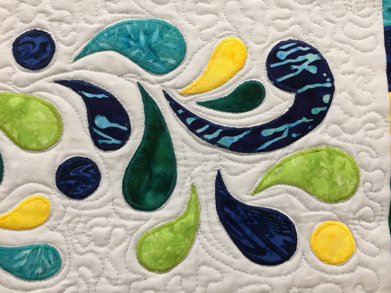 Hand Made Karma Paisley Splash Elephant Baby Quilt for Baby Lively