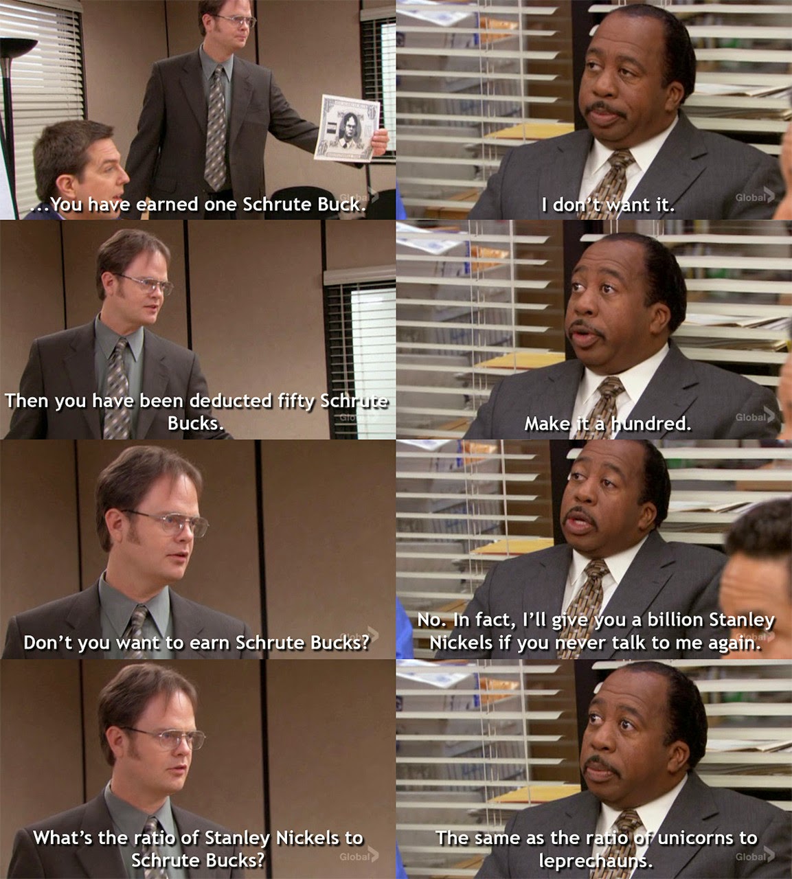 You Have Earned One Schrute Buck I Don t Want It Then You Have Been Deducted Fifty Schrute 