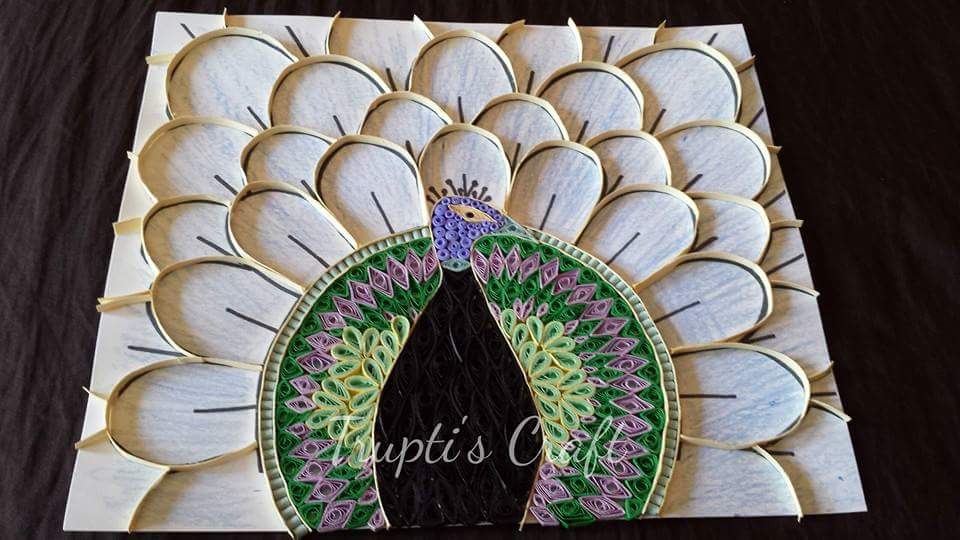 Trupti's Craft Paper Quilling Peacock Mosaic