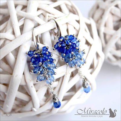 Miracolo, Blue quartz earrings, kwarc szmaragdowy, kolczyki z kwarcem szmaragdowym