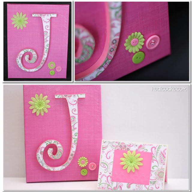 Mother's Day Gift idea of a personalized decorative monogram. #HomeDecor #WallArt #Crafts #Gifts #RealCoake