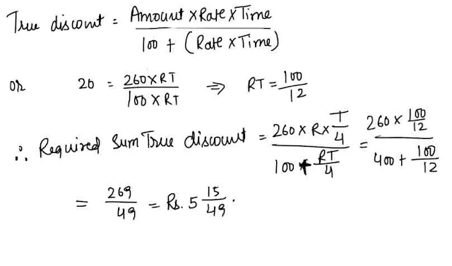 True Discount and Banker's Discount