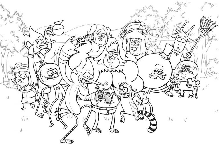 Regular Show Characters Coloring Page Free Printable Coloring Pages