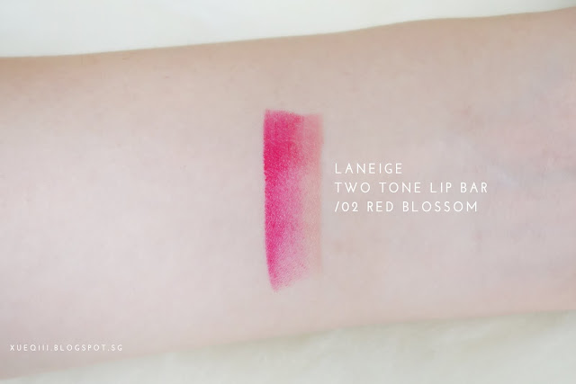 Laneige Two Tone Lip Bar in 02 Red Blossom Swatch