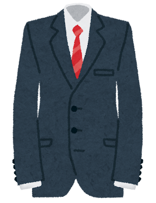 男性用スーツのイラスト