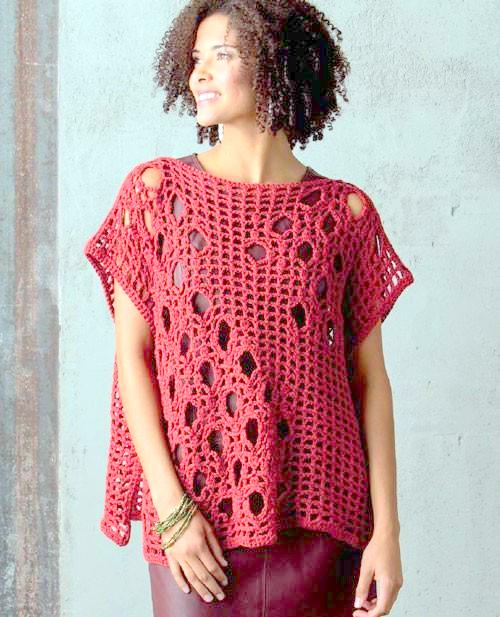 Lace sweater top Crochet pattern 