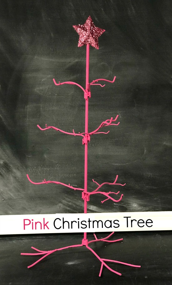 DIY Pink  Christmas Tree for a Cure