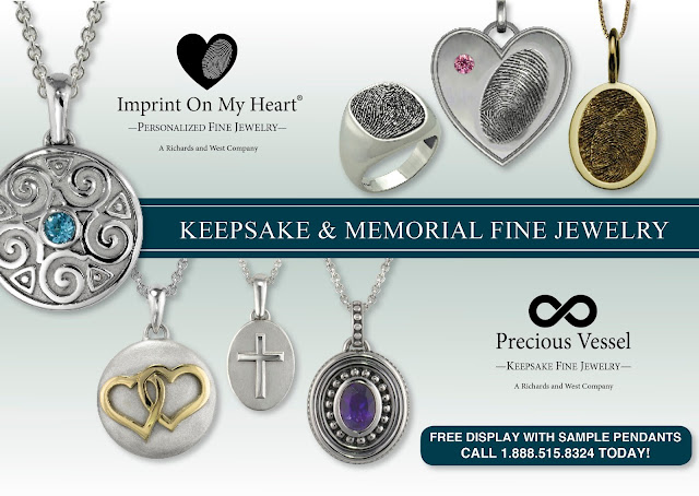 Imprint On My Heart Fingerprint Jewelry and Precious Vessel Cremation Ash Pendants