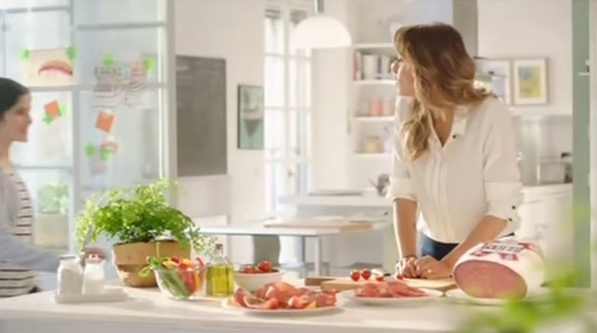 Benedetta Parodi pubblicità Golfetta spot salumi - 2017